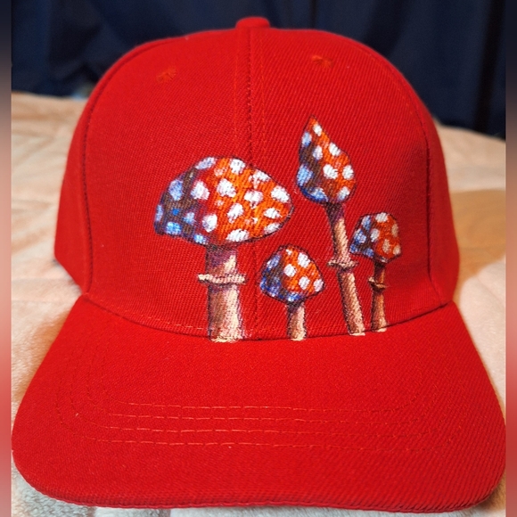 Red Mushroom Baseball Cap! - Picture 1 of 5